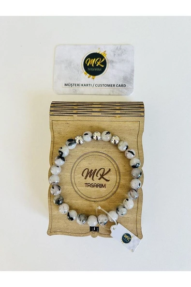 GERÇEK LAPİS RUTİL KUVARS TAŞI BİLEKLİK | ÖZEL KUTUSUNDA ürün görseli