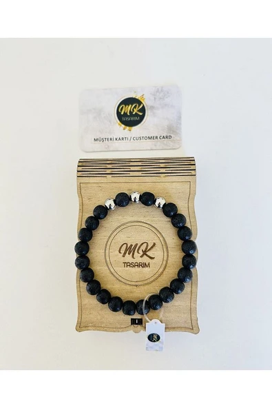 GERÇEK LAV TAŞI BİLEKLİK | ÖZEL KUTUSUNDA | MÜŞTERİ KARTLI MK.013.003 - Resim 3