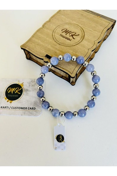 Gerçek Mor Kuvars Taşı Bileklik Mk.016.007 - Resim 2