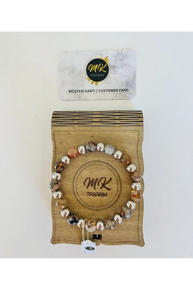 GERÇEK YENGEÇ AKİK TAŞI BİLEKLİK | ÖZEL KUTUSUNDA | MÜŞTERİ KARTLI MK.022.006 - Resim 3