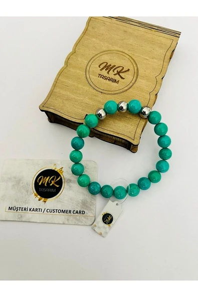 GERÇEK TURKUZ TAŞI BİLEKLİK MK.001.018 - Resim 3