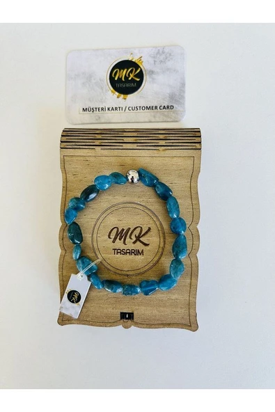 GERÇEK APATİT TAŞI BİLEKLİK | ÖZEL KUTUSUNDA | MÜŞTERİ KARTLI MK.009.019 ürün görseli