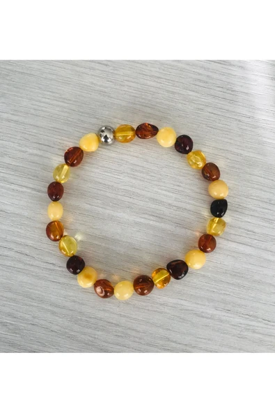 MK TASARIM GERÇEK KEHRİBAR BİLEKLİK MKT61001 - Resim 2