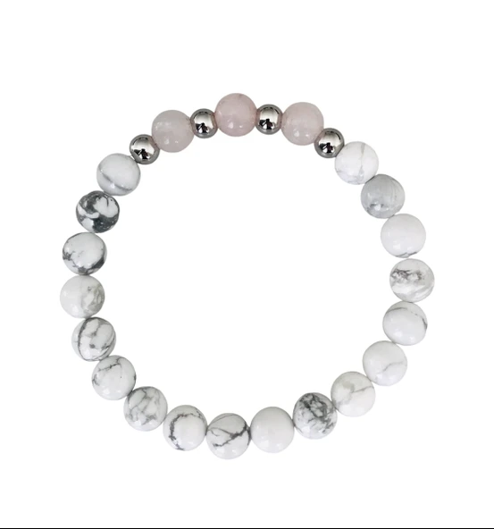 GERÇEK HAVLİT - GERÇEK PEMBE KUVARS BİLEKLİK MKT46003 ürün görseli