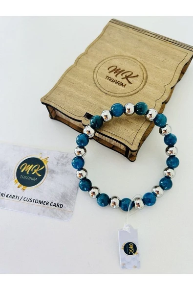 Gerçek Apatit Taşı Bileklik Mk.022.010 - Resim 3