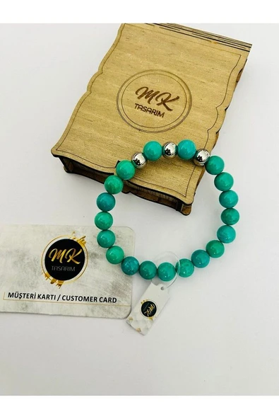 GERÇEK TURKUZ TAŞI BİLEKLİK MK.001.018 - Resim 4
