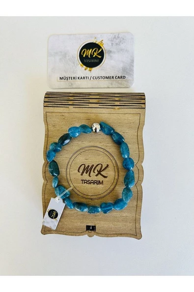 GERÇEK APATİT TAŞI BİLEKLİK | ÖZEL KUTUSUNDA | MÜŞTERİ KARTLI MK.009.019 - Resim 3