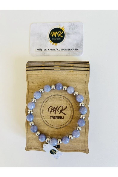 Gerçek Mor Kuvars Taşı Bileklik Mk.016.007 - Resim 3