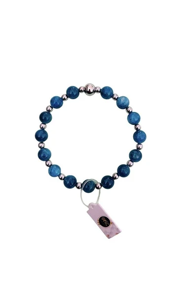 Gerçek Apatit Taşı Bileklik (ARA KÜÇÜK TAŞLAR HEMATİT TAŞIDIR) Mk.020.008 - Resim 2