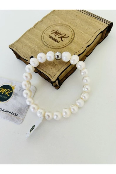 MK TASARIM Gerçek İnci Bileklik MK.019.102 - Resim 4
