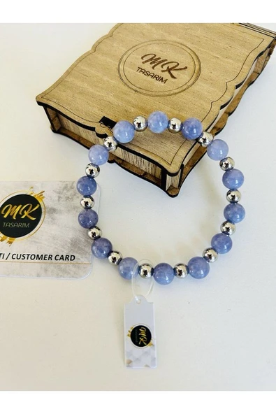 Gerçek Mor Kuvars Taşı Bileklik Mk.016.007 - Resim 4