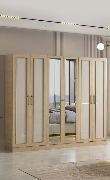 HELİS MDF 6 KAPAKLI DOLAP ürün görseli 1