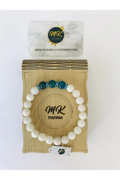 MK TASARIM GERÇEK AYTAŞI GERÇEK APATİT BİLEKLİK MKT25001 ürün görseli