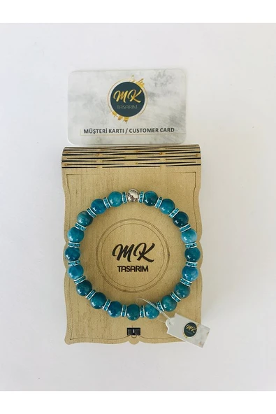 MK TASARIM GERÇEK APATİT TAŞI BİLEKLİK MKT26005 ürün görseli