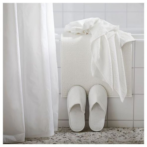 40x60 cm Banyo Paspası Beyaz İnce 40x60 cm Banyo Paspas Kaydırmaz - 4