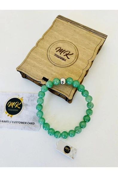 GERÇEK AVENTURİN TAŞI BİLEKLİK - Resim 2