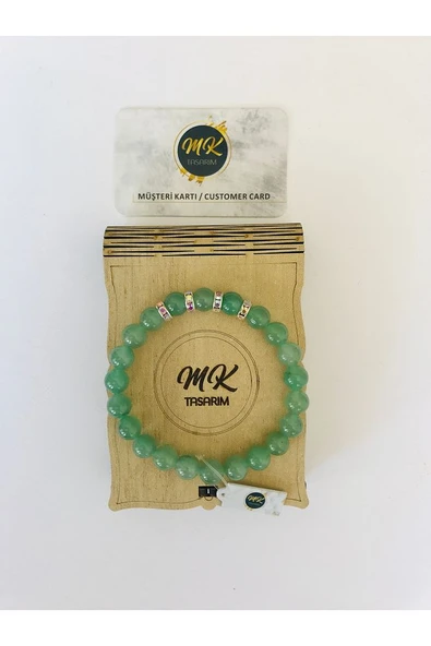 MK TASARIM GERÇEK AVENTURİN TAŞI BİLEKLİK MKT5006 ürün görseli