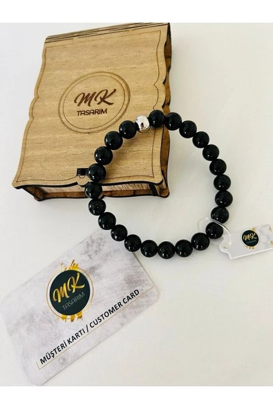 Gerçek Yeşil Yıldız Taşı Bileklik | | |mktasarım Özel Kutusunda |özel Müşteri Kartlı - Resim 2