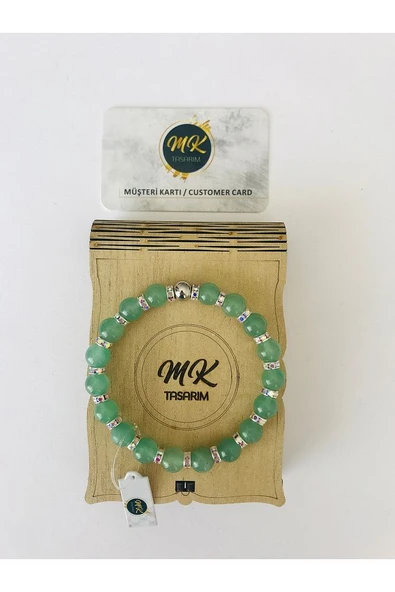 MK TASARIM GERÇEK AVENTURİN TAŞI BİLEKLİK MKT26004 ürün görseli