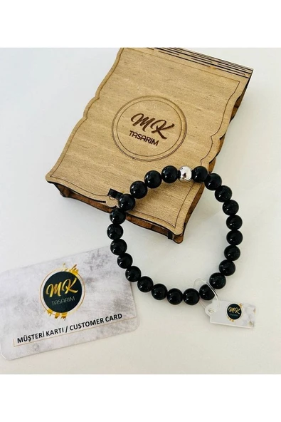 Gerçek Yeşil Yıldız Taşı Bileklik | | |mktasarım Özel Kutusunda |özel Müşteri Kartlı - Resim 4