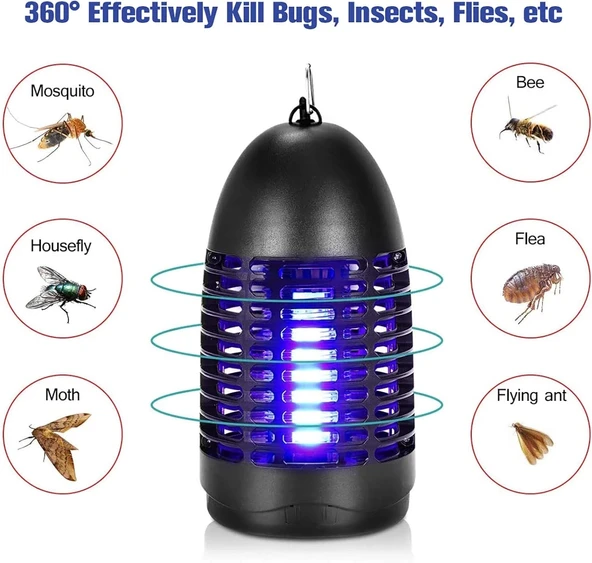 Fyc Elektrikli Böcek Öldürücü, Böcek Tuzağı Sinek Lambası, Uv Işıklı, Sivrisinek Lambası, Temizlik Fırçası, Sivrisinek K - 2