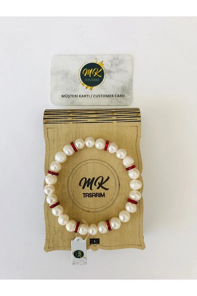 MK TASARIM GERÇEK İNCİ BİLEKLİK ürün görseli