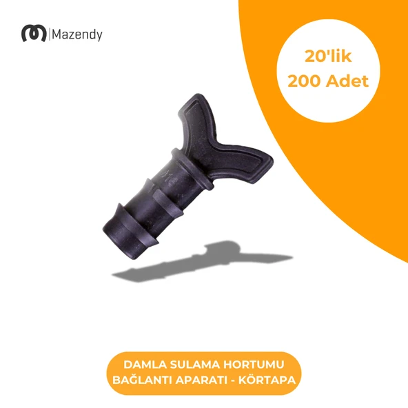 Damla Sulama Körtapa 20'lik - Dayanıklı ve Kolay Montajlı Bağlantı Parçası (200 Adet) ürün görseli
