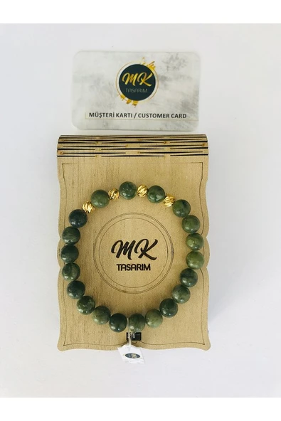 MK TASARIM GERÇEK  YEŞİM TAŞI BİLEKLİK MKT6005 ürün görseli