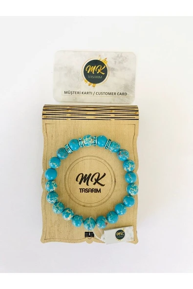 MK TASARIM GERÇEK VARİSİT TAŞI %100 ORIJINAL BİLEKLİK MKT1200007 ürün görseli