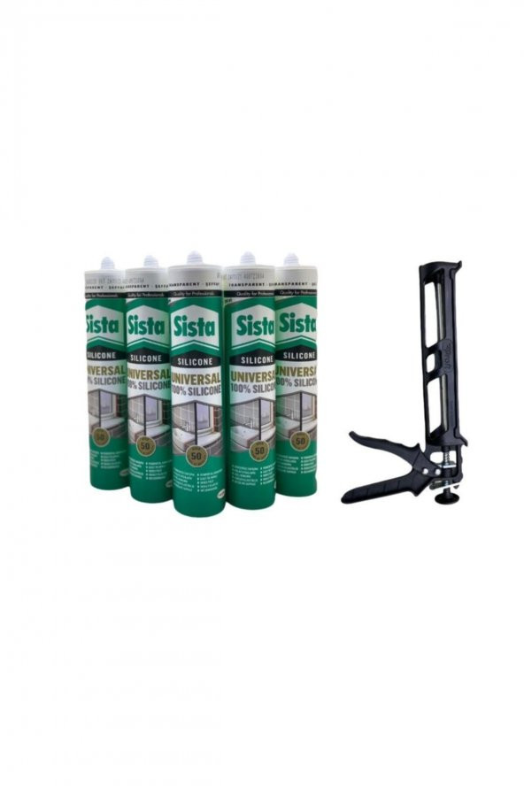 Sista Şeffaf Silikon 280 ml X 5li Set Plastik Silikon Tabancası