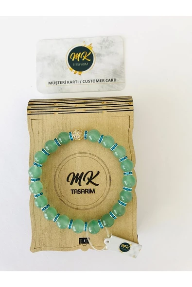 MK TASARIM GERÇEK AVENTURİN TAŞI ORIJINAL BİLEKLİK MKT7002 ürün görseli