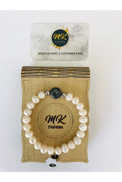 MK TASARIM GERÇEK İNCİ - LAPİS LAZULİ BİLEKLİK MK12100 ürün görseli