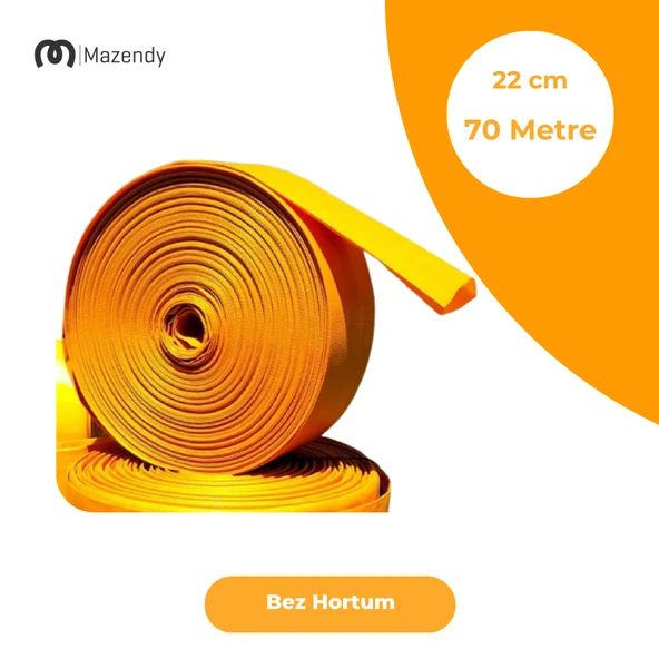 Süper Örme Bez Salma Sulama Hortumu 22cm x 70m Dayanıklı Yassı Bahçe Hortumu ürün görseli 1