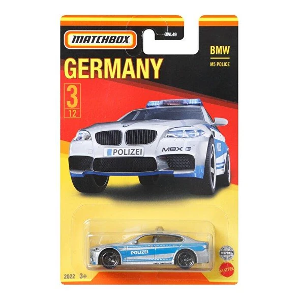 Matchbox Best Of Germany Bmw M5 Police GWL49 HFH46 ürün görseli