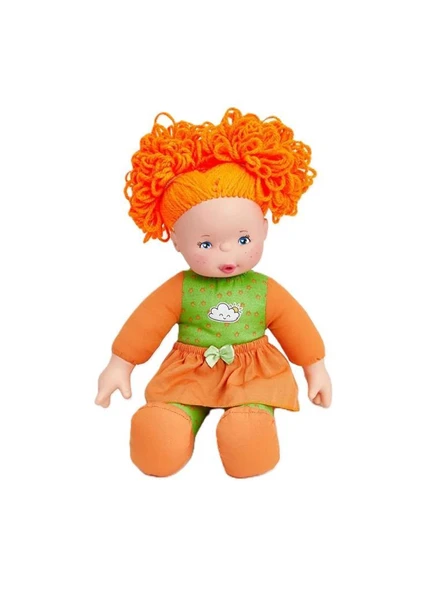 30012  Gökkuşağı Bebekleri 35 cm -Turuncu Saçlı Yeşil Elbiseli