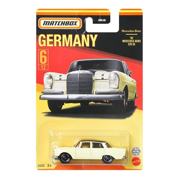 Matchbox Best Of Germany ’62 Mercedes-Benz 220 Se GWL49 HFH49 ürün görseli 1