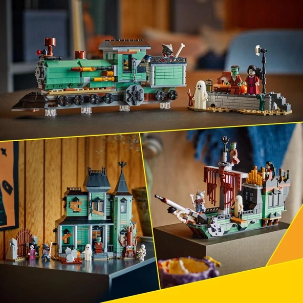 LEGO 31167  Creator 3'ü 1 Arada Hayaletli Köşk 31167 - 9 Yaş & Üzeri Çocuklar Için Gemi ve Tren Olabilen Oyuncak Yapım Seti (736 Parça) - Resim 6