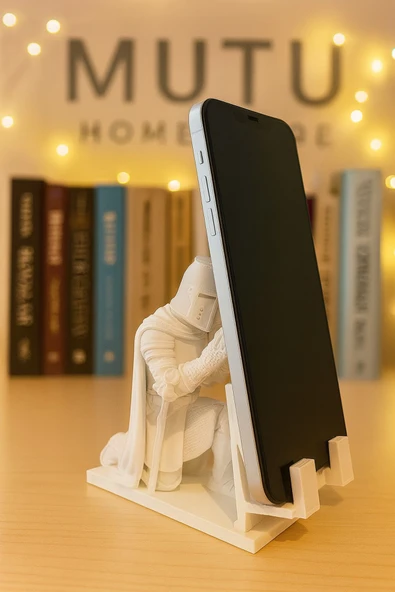 Ortaçağ Şovalyesi Telefon Tutucu Stand-Her Telefon İçin Uygundur - 1