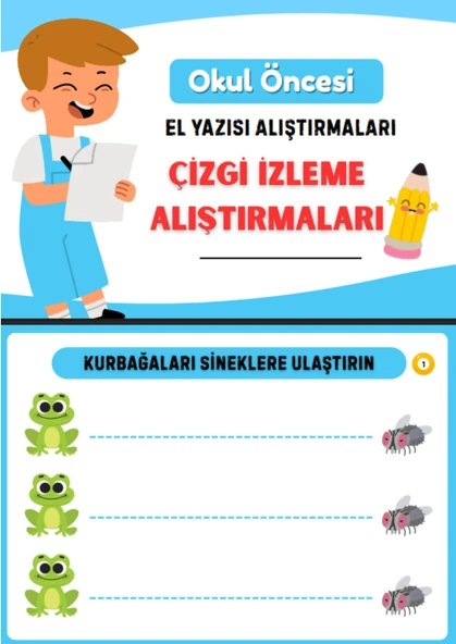 Okul Öncesi Çizgi Alıştırmaları YAZ-SİL Kitabı - Resim 2