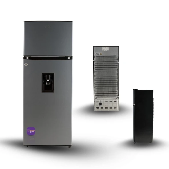 Cool Life Çift Sistem 235 Litre 12/24/220 V Sebilli Antrasit-Blue Buzdolabı - Resim 3