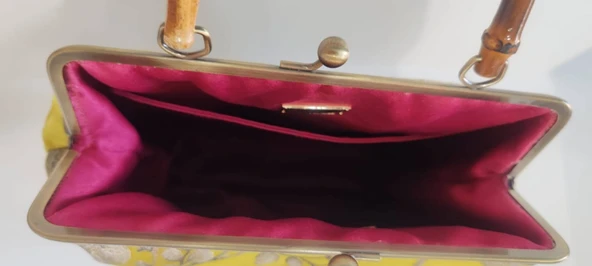 Bambu Saplı Nakışlı Bag - 6