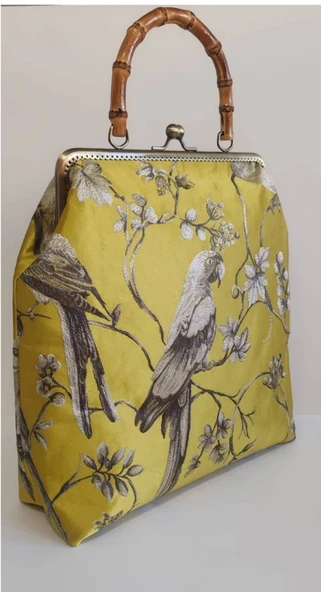 Bambu Saplı Nakışlı Bag - 4