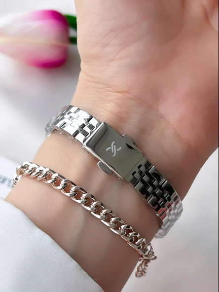 Daniel Klein Çelik Kordon 30 Mt Suya Dayanıklı Kadın Kol Saati+Bileklik BFG.13871.X1 - Resim 3