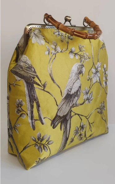 Bambu Saplı Nakışlı Bag - 3