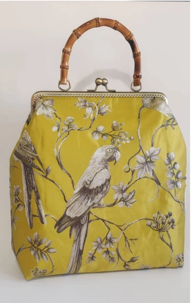 Bambu Saplı Nakışlı Bag - 2