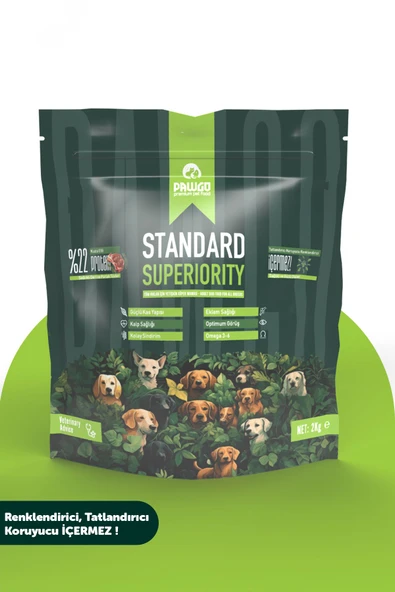 Pawgo Standard Superiority 2 Kg | Kuzu Etli | Yetişkin Köpek Maması