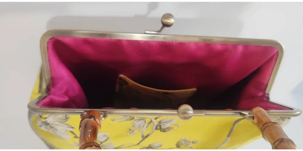 Bambu Saplı Nakışlı Bag - 5