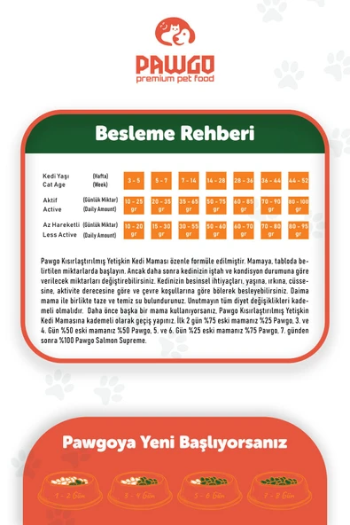 Pawgo Salmon Supreme 2 Kg | Kısırlaştırılmış | Hypoallergenic | Somonlu | Kedi Maması - 3