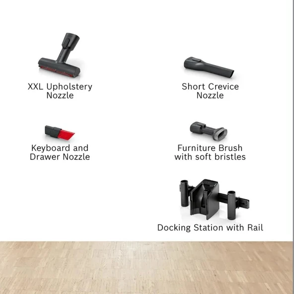 Bosch Şarjlı Dikey Süpürge Unlimited 10 Beyaz BCS1041WAC - Resim 3