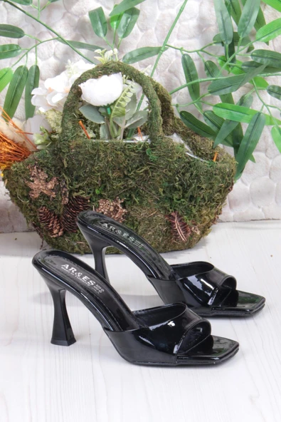 Fort 5133 Ares Rugan Tek Bantlı İnçe Yüksek Topuklu Kadın Terlik - Resim 5